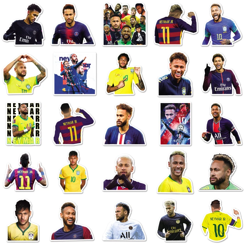 Waterproof Football star Stickers Pack- 50pcs Graffiti Stickers for Kids Adults DIY Laptop Phone Luggage Guitar Car Decoration