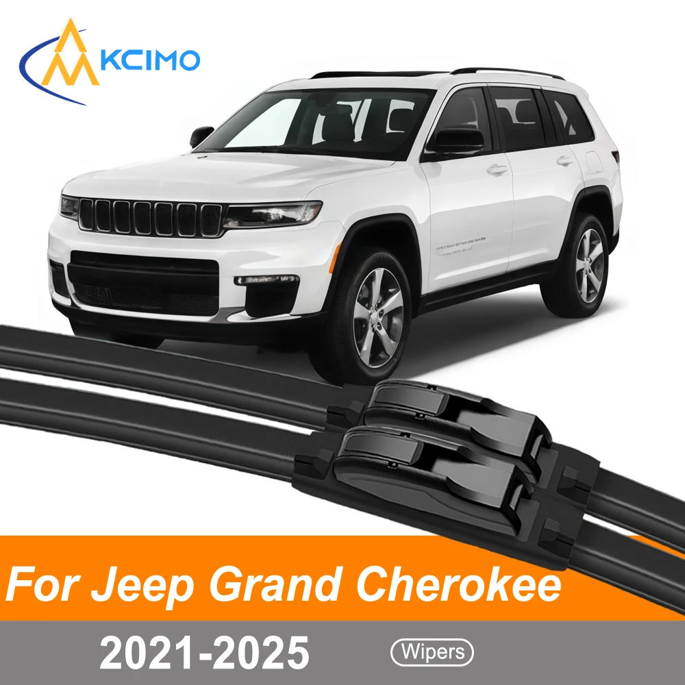 

Front Windshield Wiper Blades Set For Jeep Grand Cherokee WL74 2021-2025 Easy Installation Rubber Wipers Weather Resistant