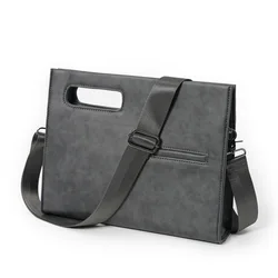 Xiao.p Fashion Men's High Quality Pu Leather Vintage Hand Bag Envelope Bag Document Bag Single Shoulder Bag  Men's Bag Tide