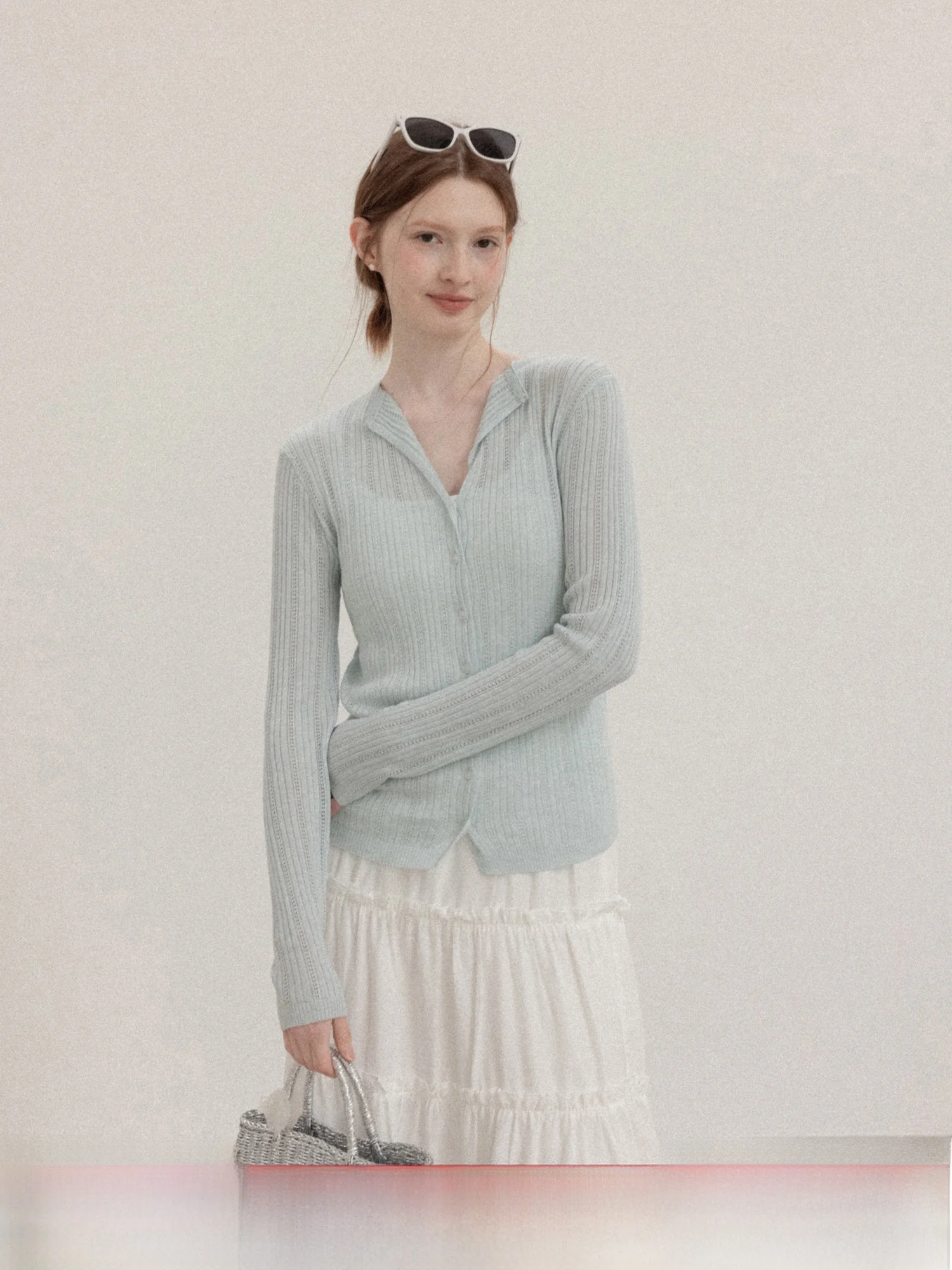 

Slim Fit Long Sleeve Knitted Sweater Women's Spring Sun Protection Cardigan Casual Style Soft Polyester Fiber Blend Knitwear