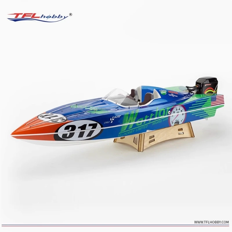 TFL Warrior 1148 P1 Fiberglass Electric RC Boat with 3660 KV2070 Motor / 120A ESC Simulation Outboard Drive System Engine