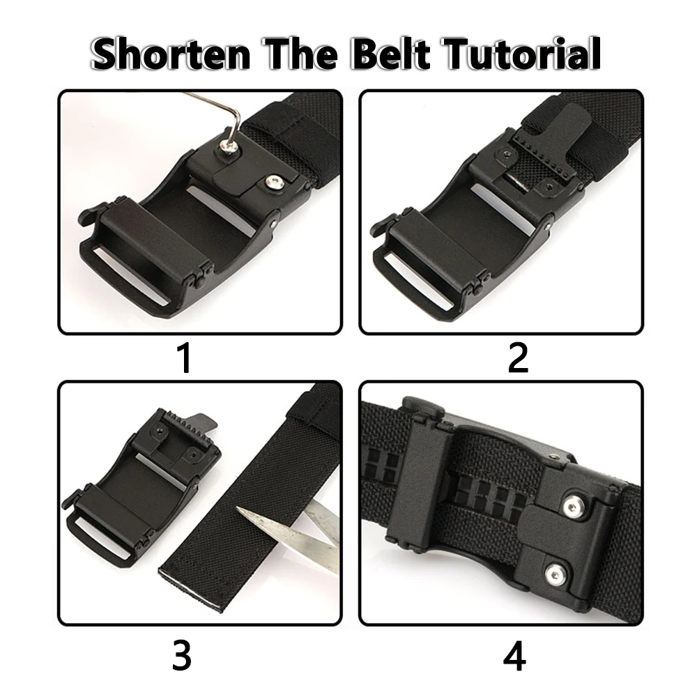 TUSHI 新マルチサイズ硬質カジュアルガンベルト男性用金属自動バックル戦術ガードル男性厚いナイロン IPSC ミリタリーベルト