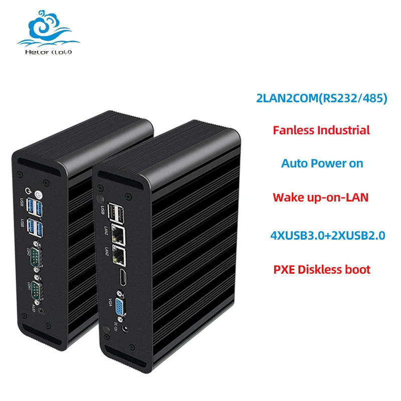 

Inter N100 Fanless Mini PC Barebone Kit Support WiFi 4G LTE Linux Computer for Industrial with 4xUSB3.0 2xUSB2.0 Win10 Ready