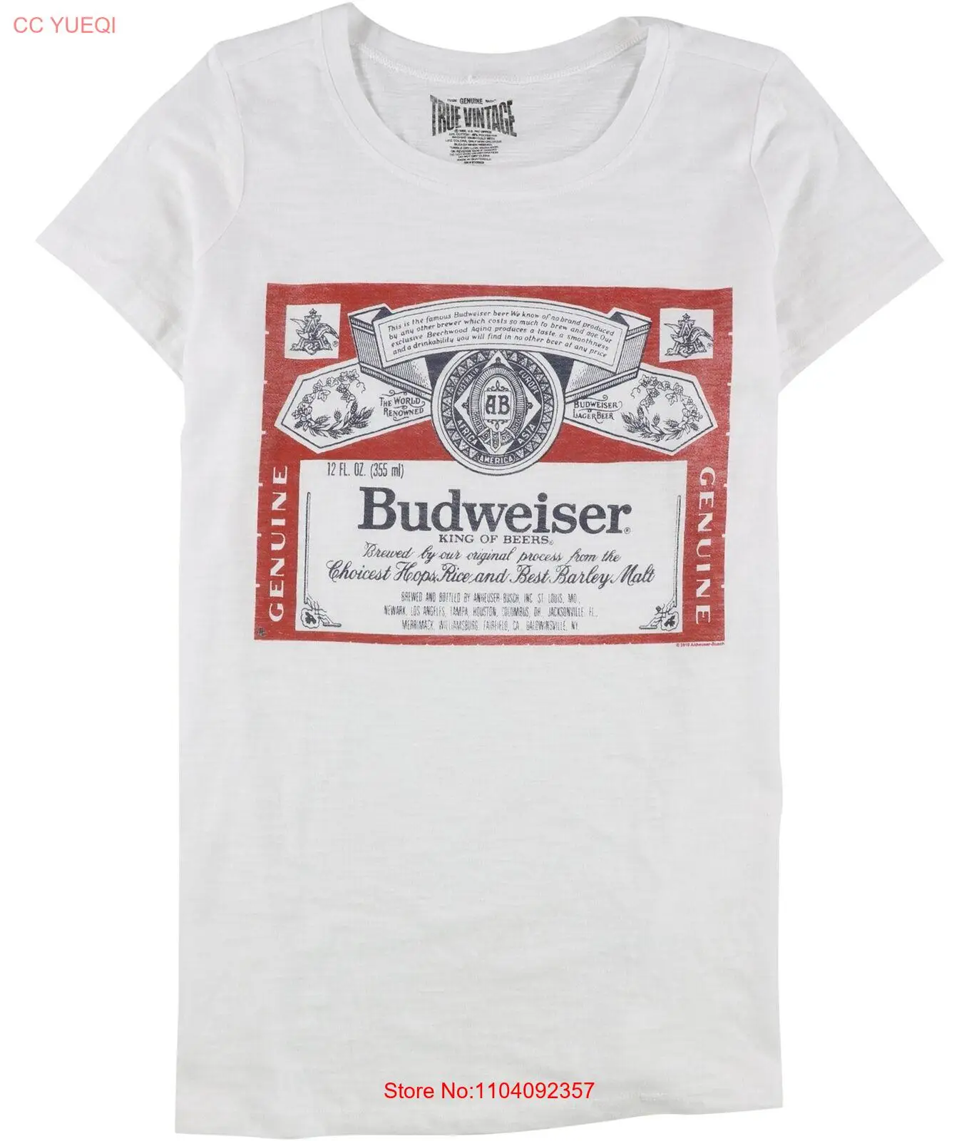 Винтажная женская футболка с логотипом Budweiser True