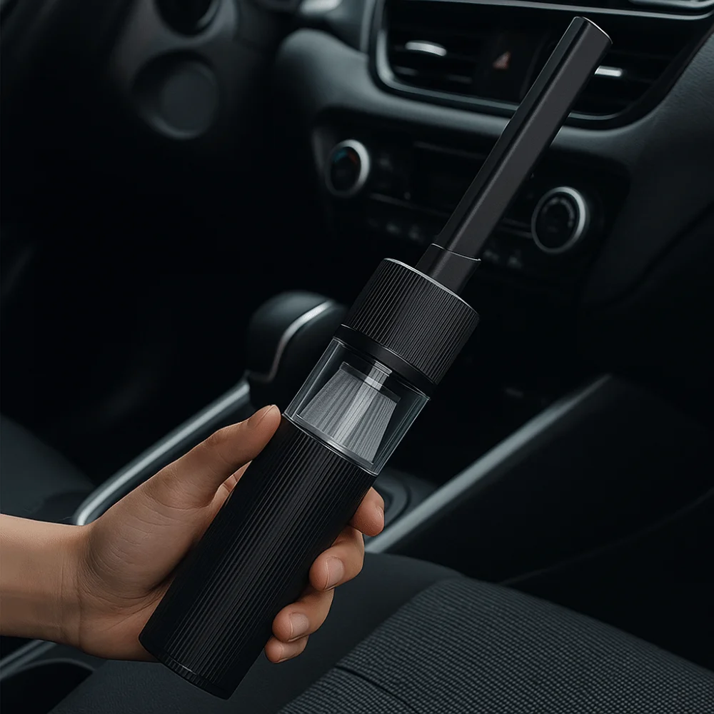 مكنسة كهربائية محمولة قابلة لإعادة الشحن، تصميم لاسلكي صغير محمول، مكنسة كهربائية للغبار، شفط قوي، مكنسة محمولة