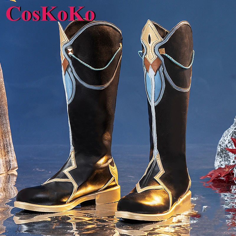 CosKoKo Dan Heng Shoes Cosplay Game Honkai: Star Rail Lunar Drinker Skin Fashion High Boots Halloween Role Play Accessories New