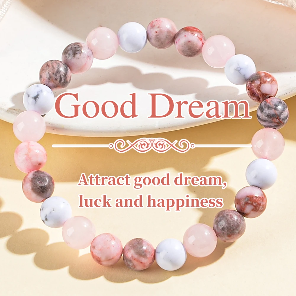 1PC Natural Stone Good Dream Bracelet - Bring Luck and Love, Ideal Gift for Mom and Best Friend