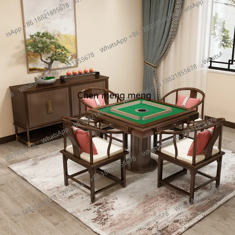 A3020 الصينية الصلبة الخشب آلة جونغ طاولة طعام ثنائي الغرض التلقائي المنزلية الراقية نادي الشطرنج وطاولة البطاقات كاملة #3