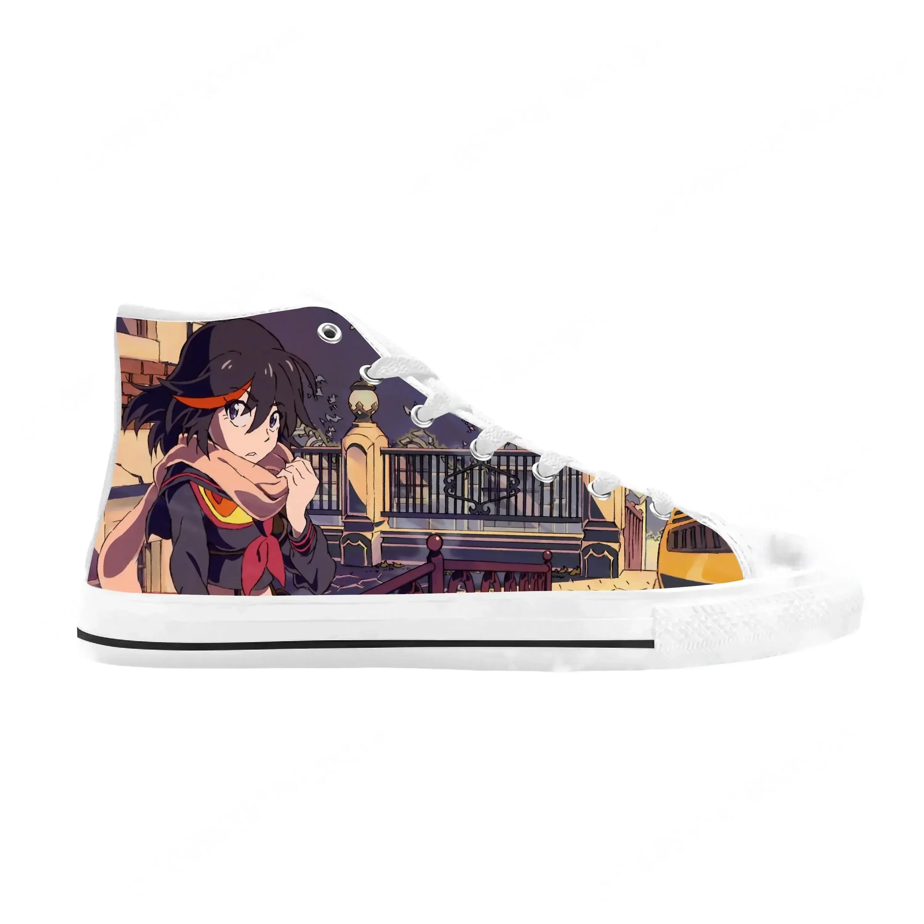 

Hot Japanese Anime Manga KILL la KILL Matoi Ryuko Casual Cloth Shoes High Top Comfortable Breathable 3D Print Men Women Sneakers