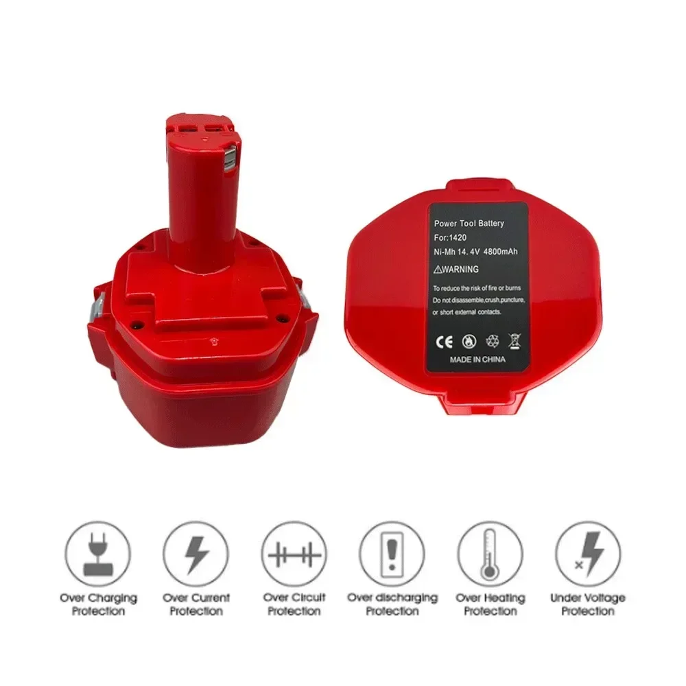 14.4V 6800mAh Ersatz PA14 14,4 Batterie, Ni-mh Akku For Makita 1420 1422 1433 1434 1435 1435F 192699-A