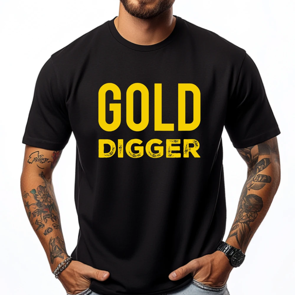 

Gold Digger Funny Gold Digger Metal Detecting Cute Oversized T Shirt Cotton T Shirt Men Leisure