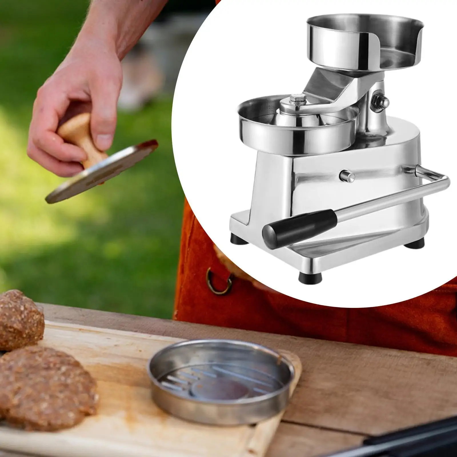 Hamburger Press Patty Maker Mini Burgers Press Heavy Duty Nonstick Manual Round