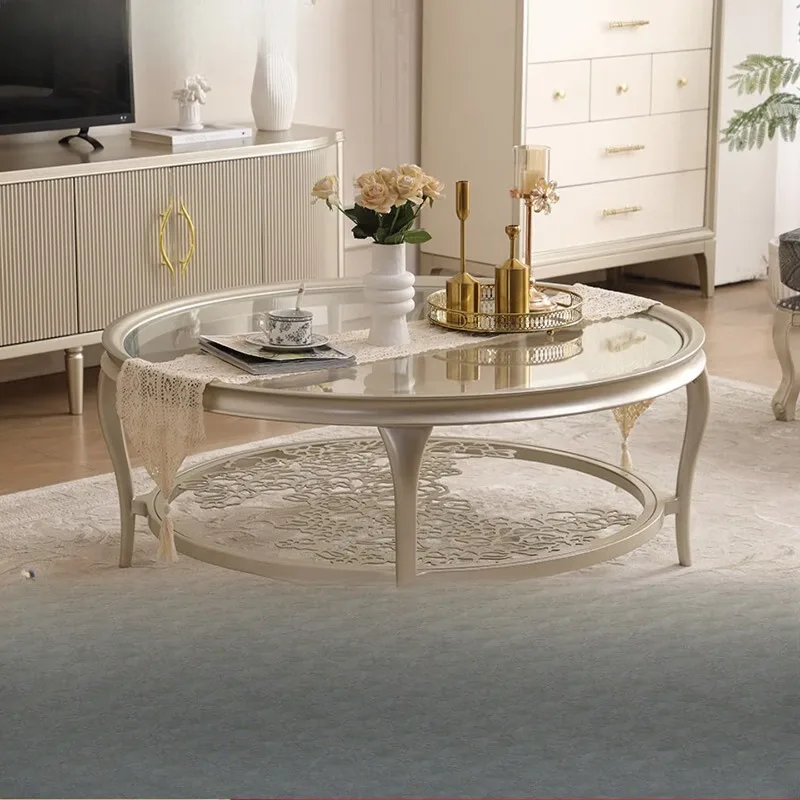

light luxury coffee table simple modern living room stainless steel hollow coffee table rose tempered glass coffee table