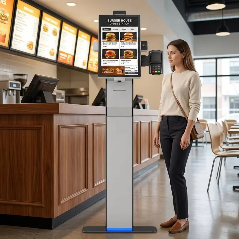 Self-service library book borrowing and returning kiosk system, intelligent self-service inspection equipment