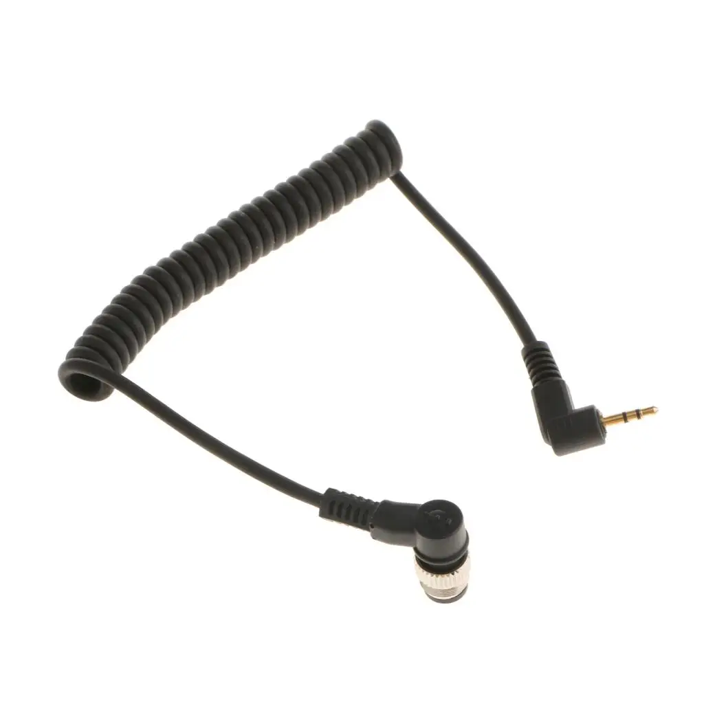 Flash Trigger Cable Durable Coiled Remote Timer Connector Camera Shutter Wire for Nikon D90 D3200