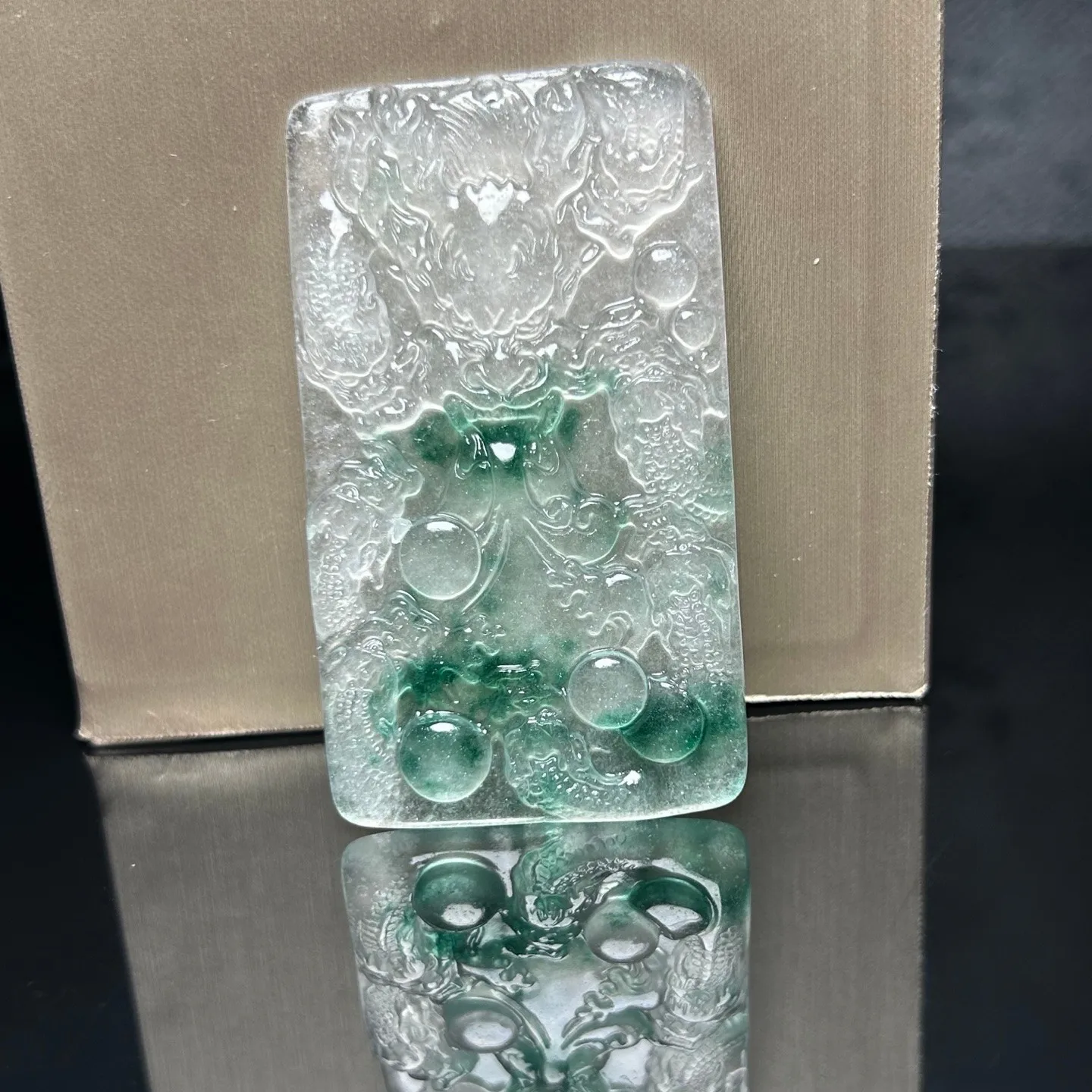 AAA Real natural high Ice Green Jade Jadeite dragon amulet Pendant&Necklaces