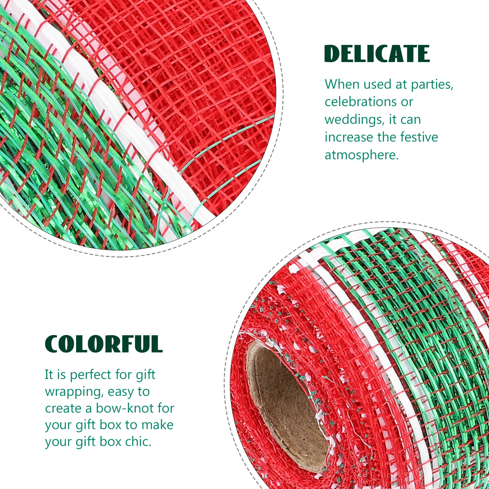 

Decorative Mesh Ribbon Ribbons DIY Christmas Wreath Outdoor Crafts Making Festival Metallic Foil Unique Balloon