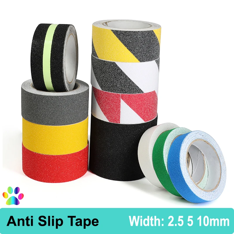 1/3/5pcs PVC/PET Anti Slip Tape Waterproof &Wear-resistant Sandpaper Anti-skid Stairs Walkways Adhesive Safety Traction Tape