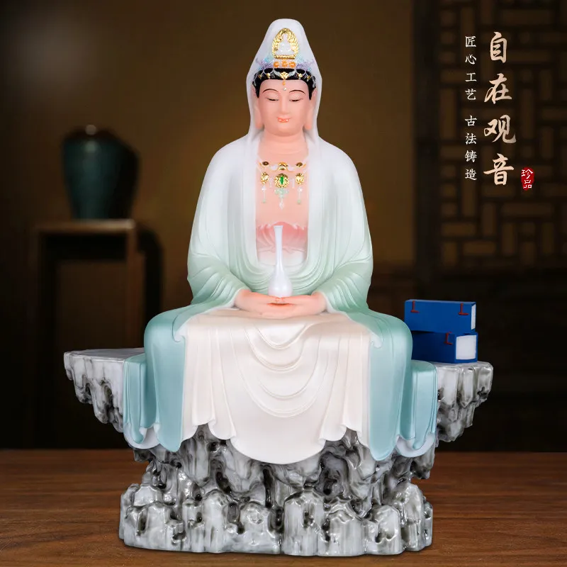 Xl white marble guanyin bodhisattva buddha statue for home nanhai guanyin  statue home chinoiserie ornaments