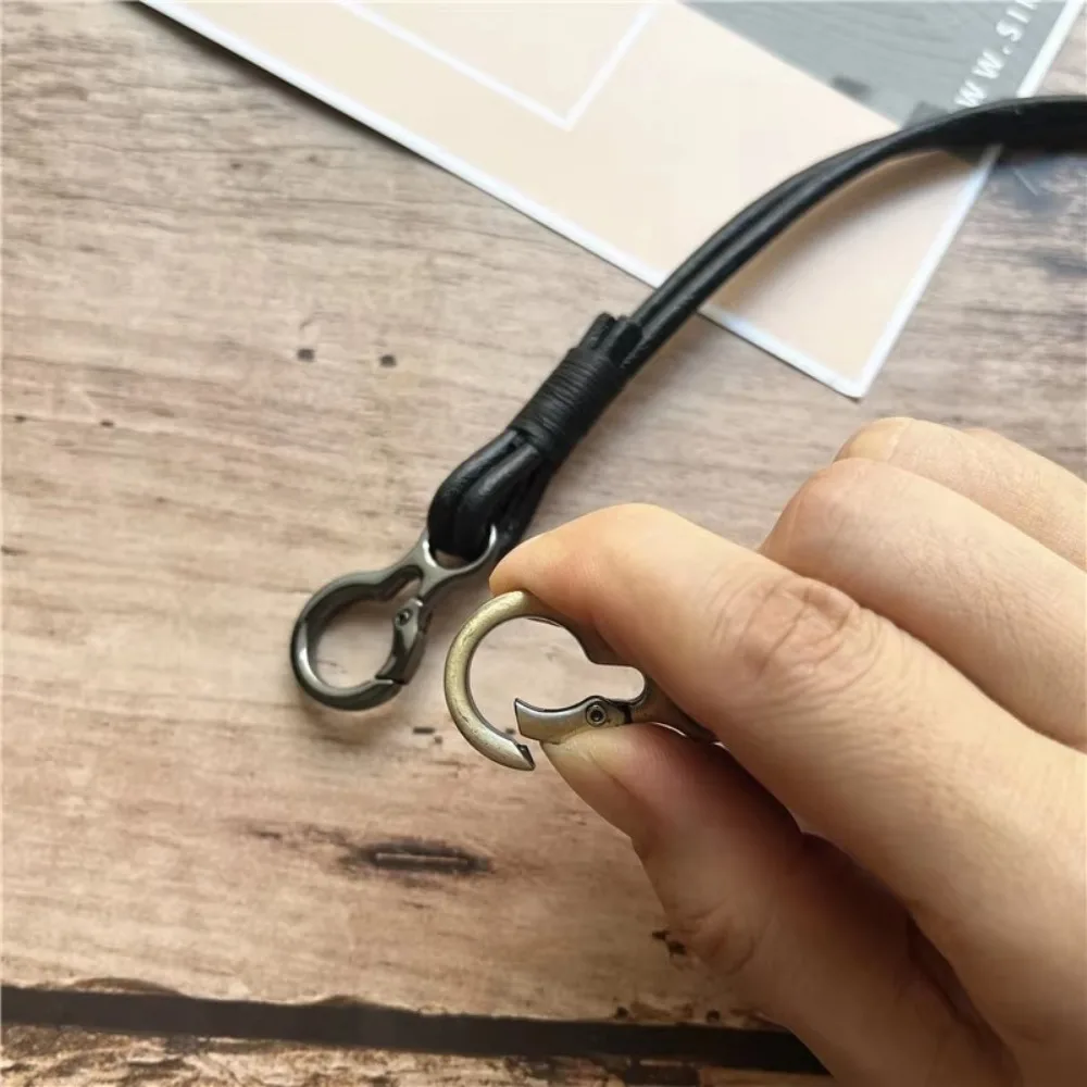 

New Leather Necklace Lanyard Keychain with Strong Clip Phone Strap Long Mobile Phone Pendant For Keys ID Badge Holder