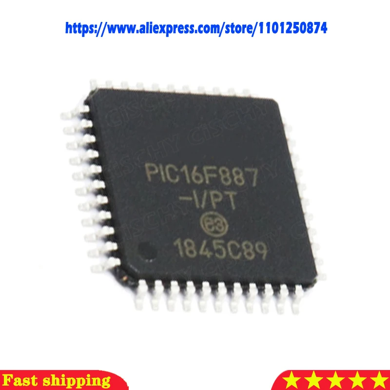 1 unidad PIC16F887-I/PT QFP PIC16F887-I QFP44 PIC16F887 SMD y circuito integrado original