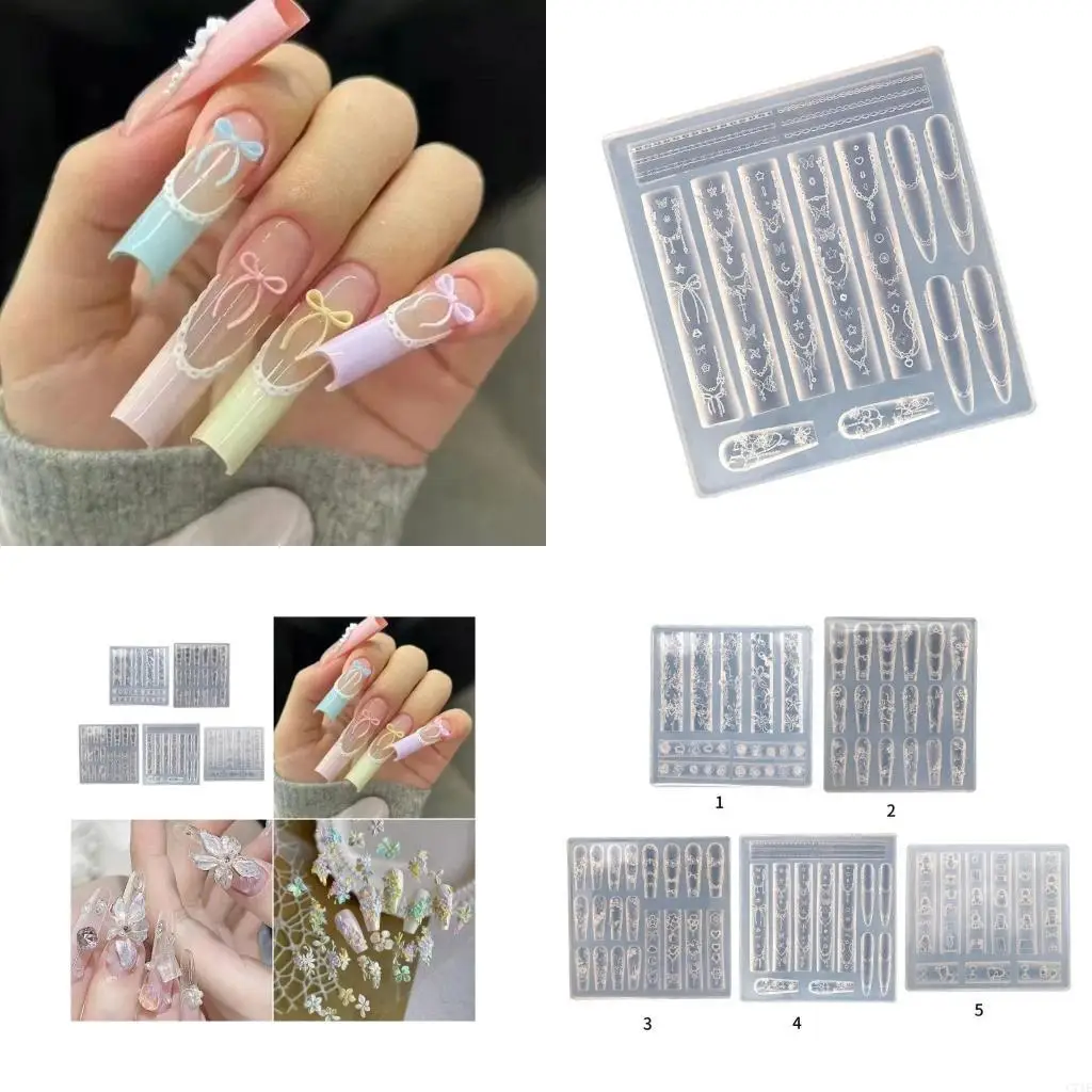 

Прочная силиконовая форма для рельефных узоров в материалах для дизайна ногтей