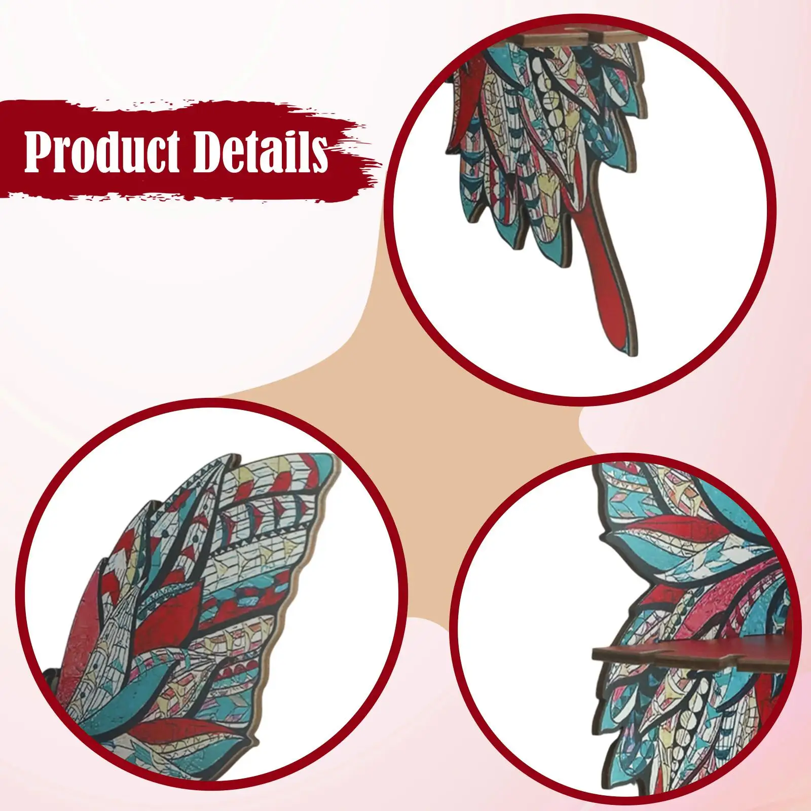 Butterfly Corner Shelf Display Stand Wooden Lightweight Cute Wall Mounted