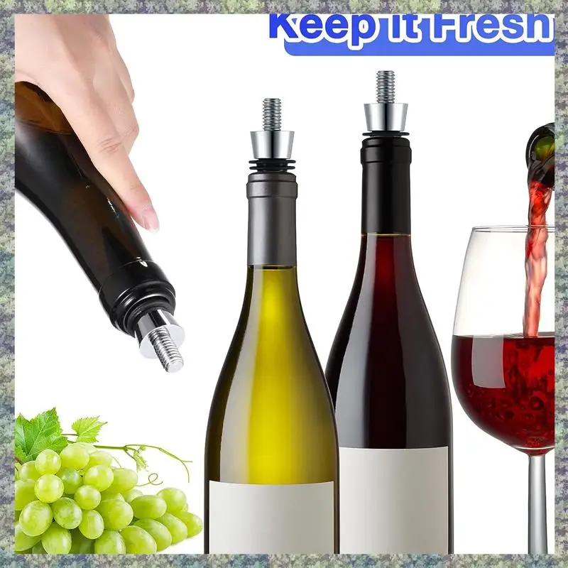 WON 21Pcs Bottle Stopper Zinc Alloy Wine Bottle Stopper Kits Ring Wine Topper Reusable Wine Corks Bottle Stopper Inserts Easy To