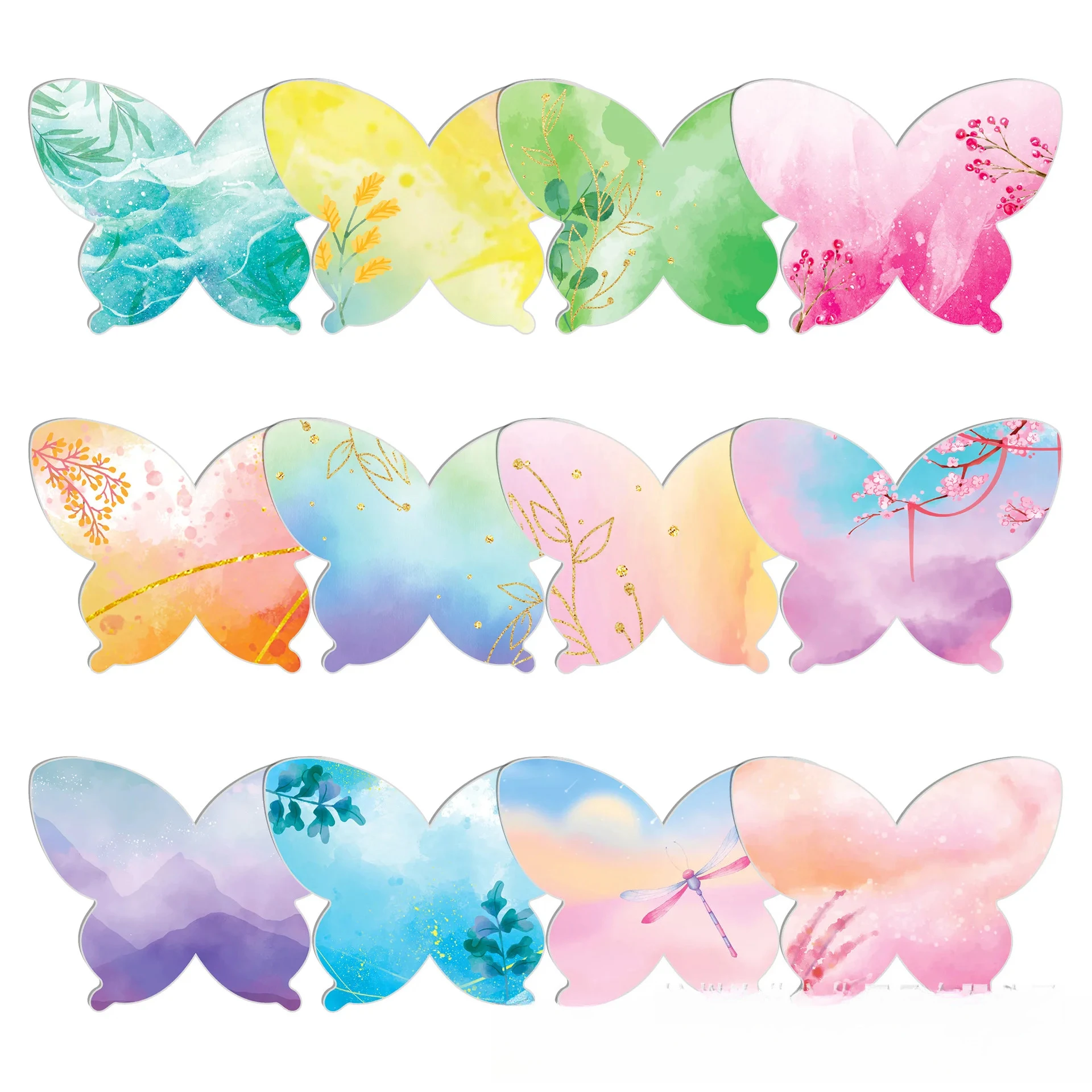 Colorful Butterfly Special-shaped Stationery Notes, Hand Account Stickers, Office Cultural Supplies Sticky Notes