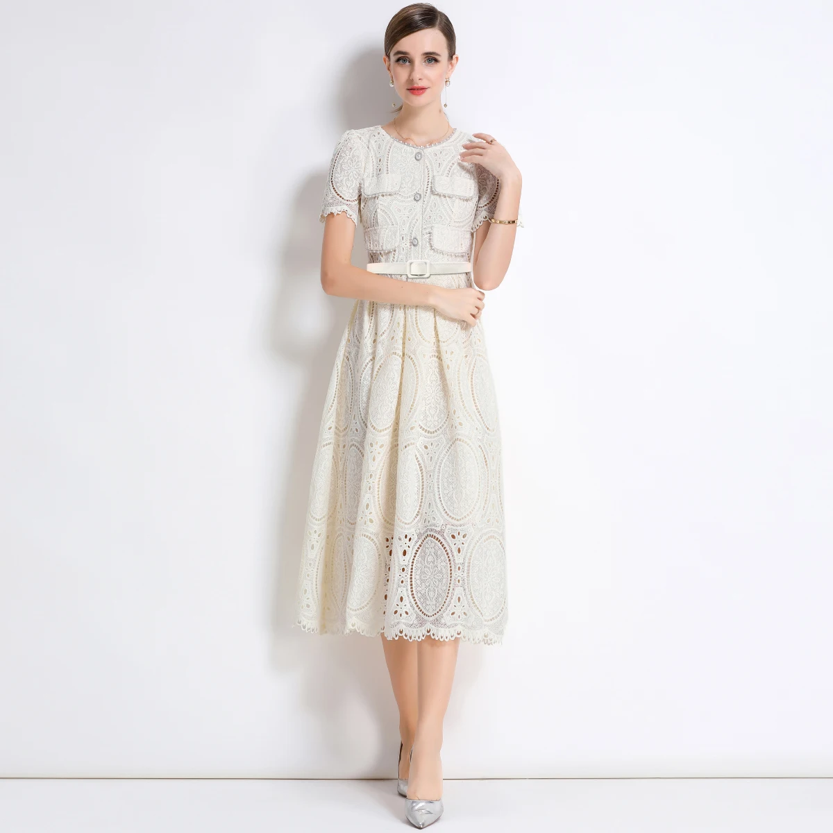 2023 sommer Luxus Perlen Stickerei Blume Spitze Lange Kleider frauen Sommer Prom Robe Abend Party Midi Vestidos Weibliche