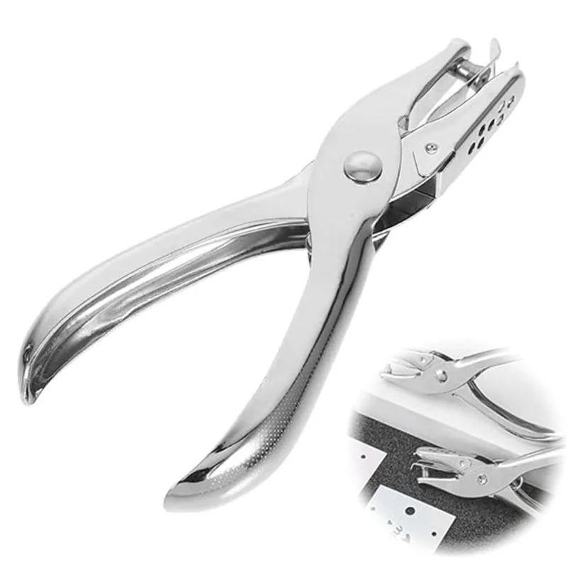 Single Hole Punch Paper Hole Puncher Circle Perforator Tool for Craft Paper Tags Clothing Ticket DIY Binding Supplies Tool