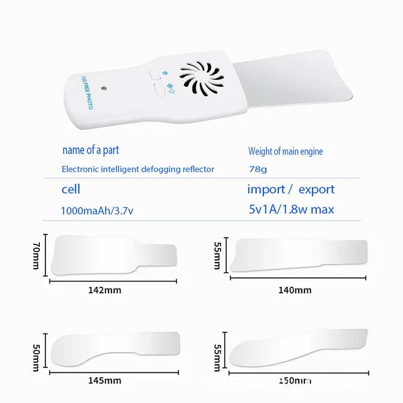 JUMTOP Dental Anti-Fog Mirrors with LED Light Fog Free Intraoral Photography Stainless Steel Mirror Orthodontic Reflectors