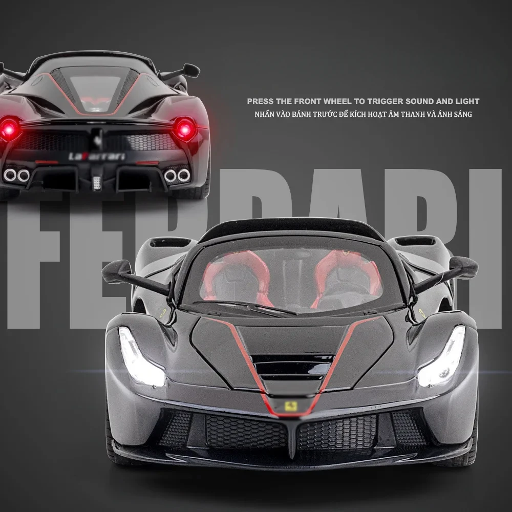 Simulation 1:22 Convertible Ferrari Rafa Alloy Diecast Car Model Collection Metal Model Decoration Toy Car Kids Gifts