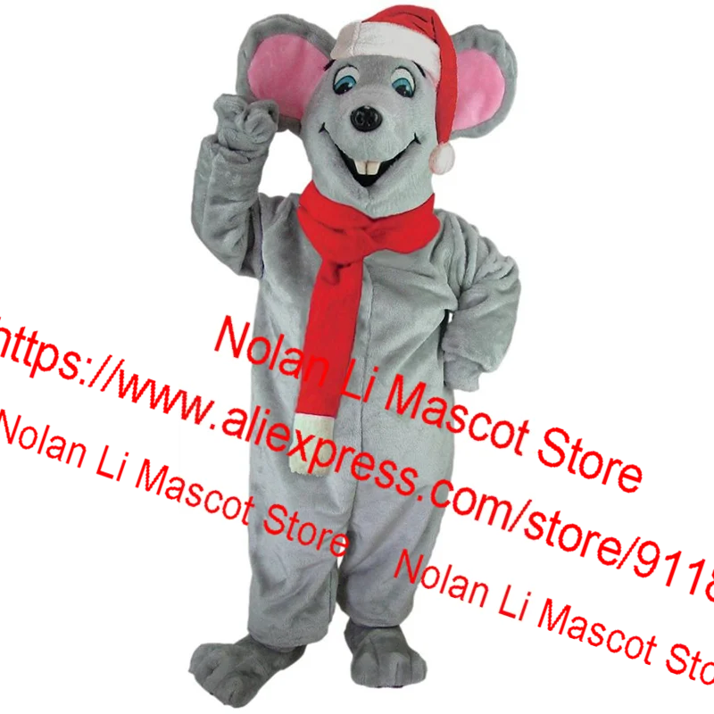 New Customized Christmas Mouse Mascot Costume Cartoon Set Advertising Game Role Play Halloween Birthday Party 180