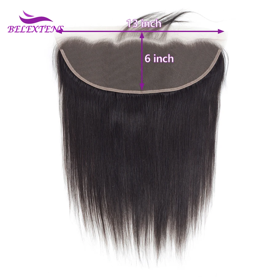 13x6 Frontal Closure Straight Lace Closure Pre Plucked Transparent Free Shipping 14-24 inch Human Hair Lace Closure