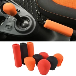 For Benz Smart Fortwo 07-17 Silicone Car Gear Knob Cover Shift Gear Head Covers Skin Non Slip Handbrake Hand Brake Key Case Mat