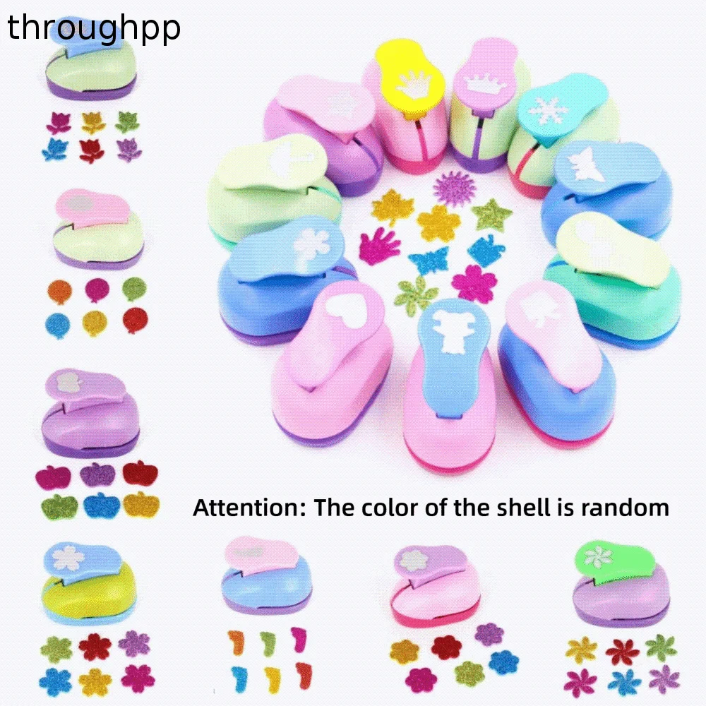 Random Color Flower Furador Labor Saving 7*6*4cm DIY Paper Cut Puncher Cutting Craft Large Size Paper Cutting Hole Punch