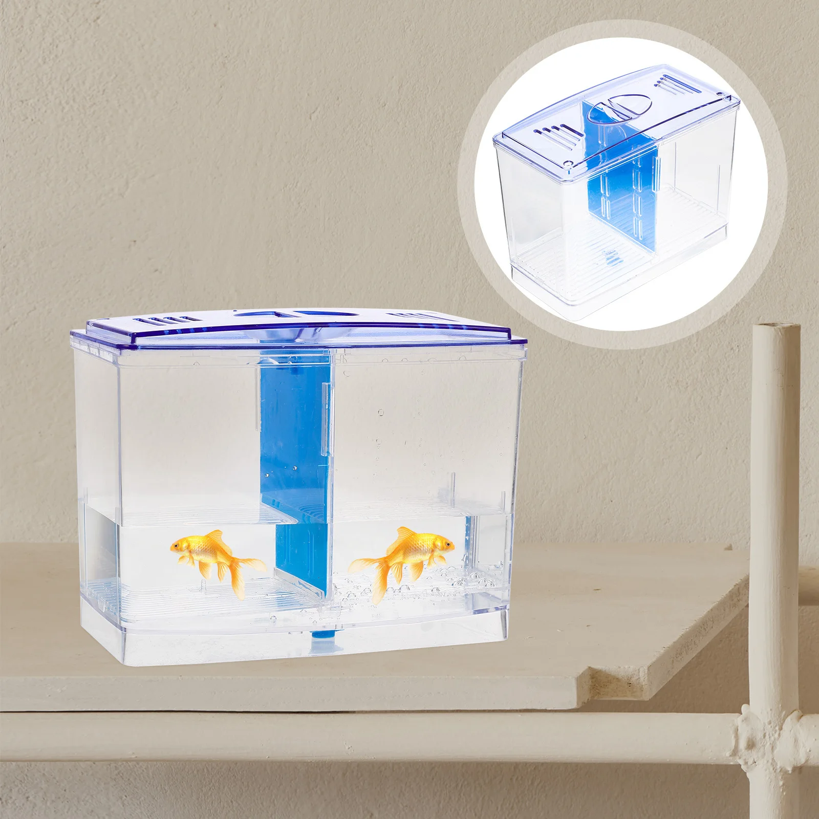 

Fish Breeding Box For Betta Guppy Acrylic Aquarium Isolation Tank Household Hatchery Mini Breeder Divider Container