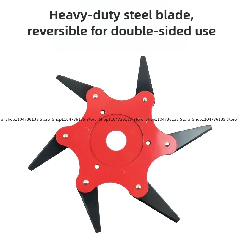 2Pcs Six-leaf Knife Head Lawn Mower Accessories, Brush Cutter Blade, Universal Weeding Knife