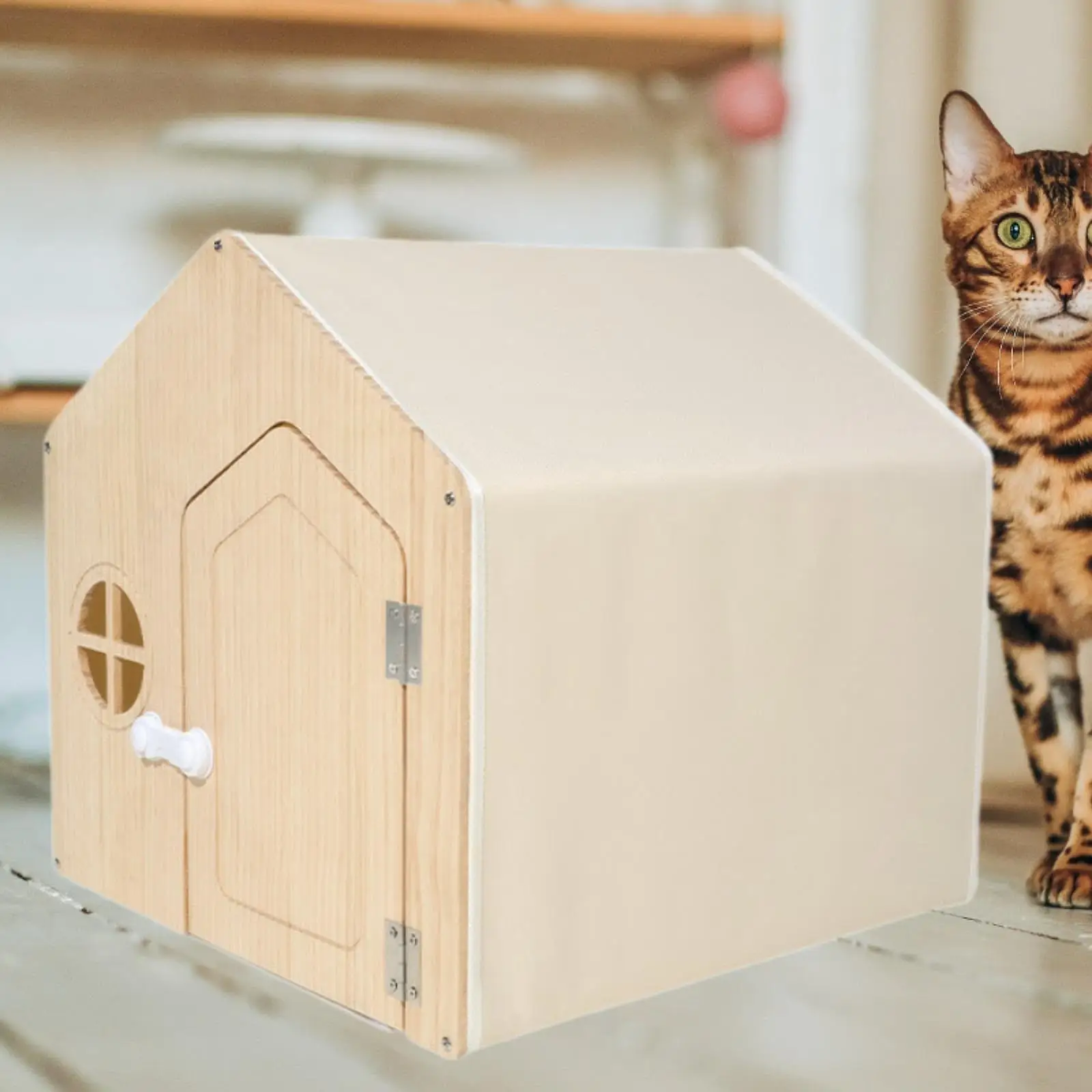 

Профессиональный деревянный многоуровневый домик-лежанка для кошек, легко собираемый, для домашних кошек