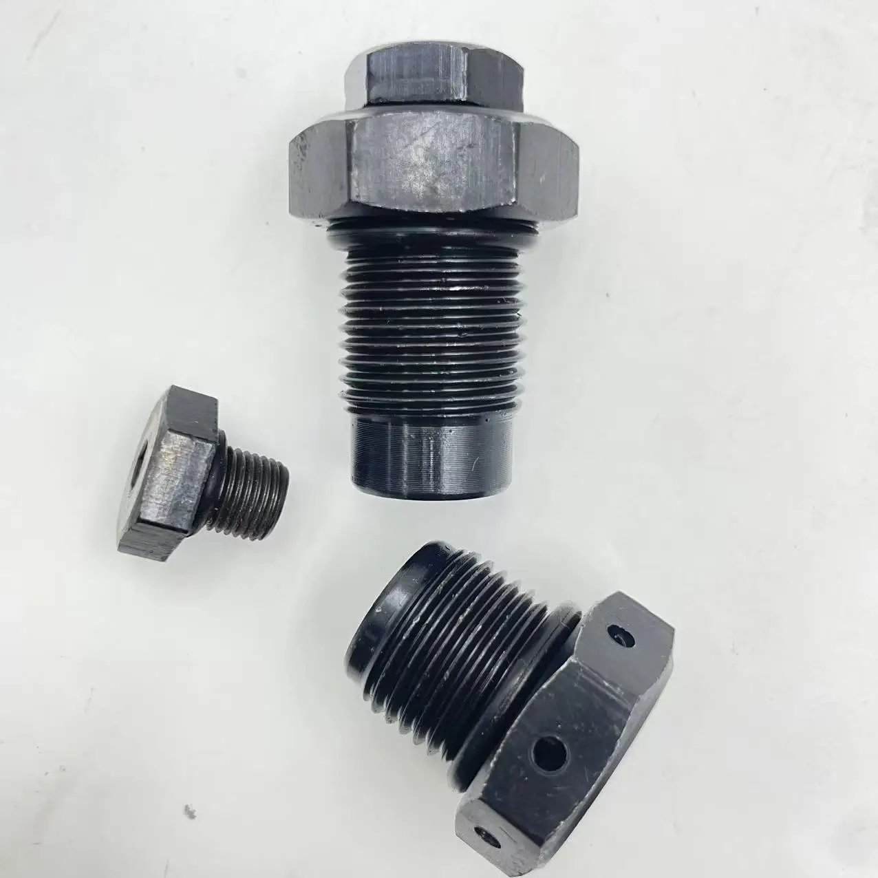 Detalhe 2 de Válvula solenoide 16/20mm Excavator Breaker Nitrogen Valve Gun Head Nitrogen Filling Nozzle 68 75 85 100 135 Exhaust Screw Air Valve Gás e combustível