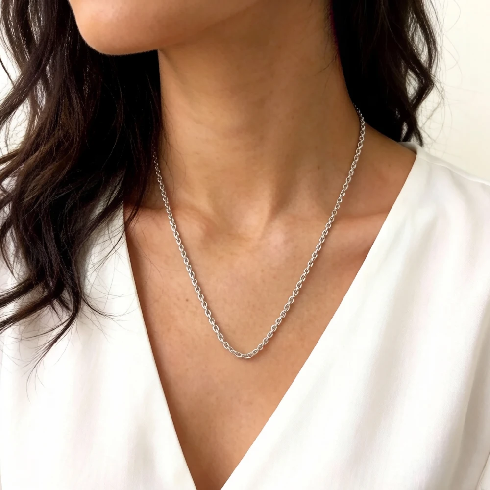 Basic Necklace Silver Brand New  Chain For Be Fashion Jewelry Europe Style Rebel Bijoux Gift For Men & Women Friend