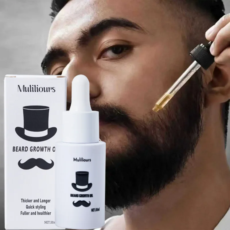 

2pcs 30ml New Facial Hair and Beard Growth Oil Is Suitable for Men's Thick, Soft, Smooth, Nutritious Beard Oil Beard Care