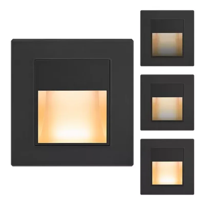 4-piece wall light with embedded spotlight on stairs and 1.5W  light