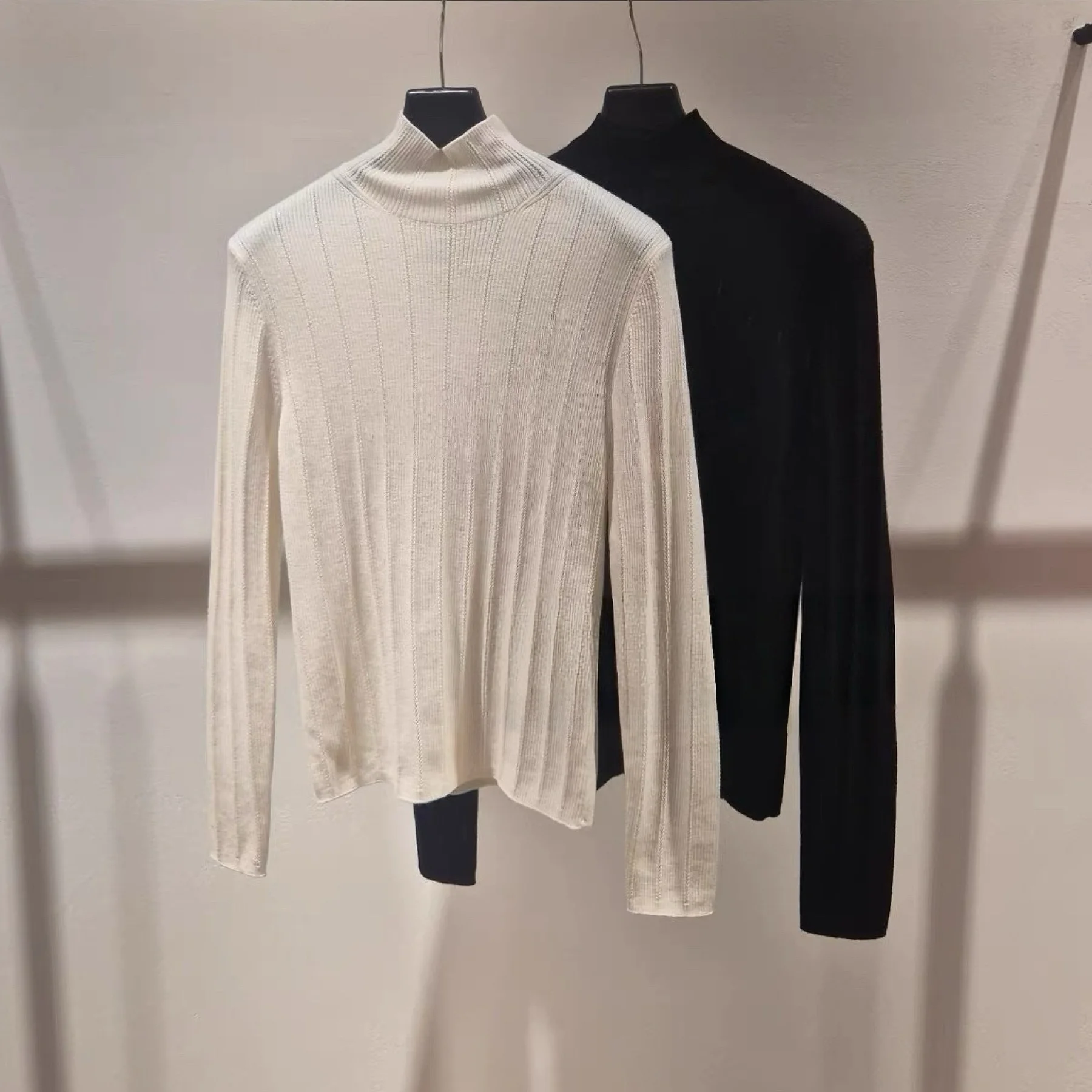 

Классический эластичный трикотаж в полоску для поездок на работу, два цвета, лимонный сыр 0BZ25, осенняя мода, женский облегающий длинный све