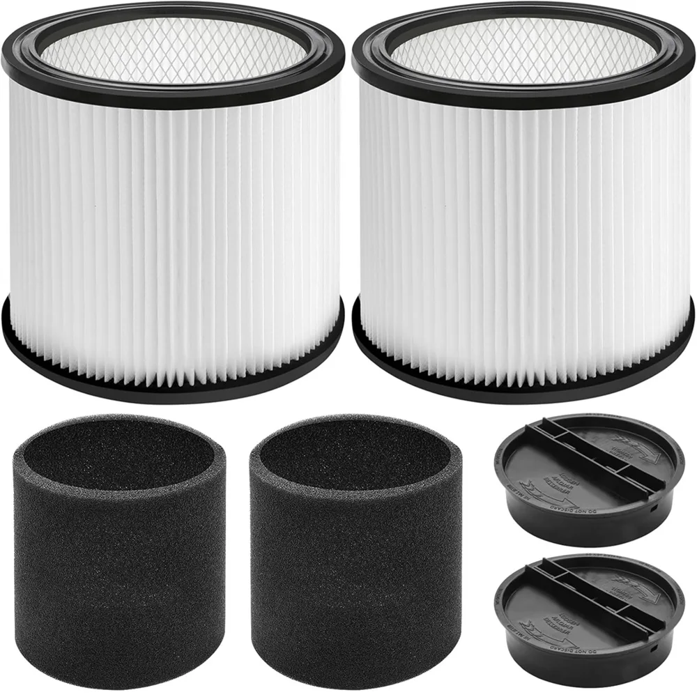 2 Pack 90304 Replacement Cartridge Filter with Lid Compatible with Shop-Vac 90304, 90350, 90333,903-04-00, 9030400,90585