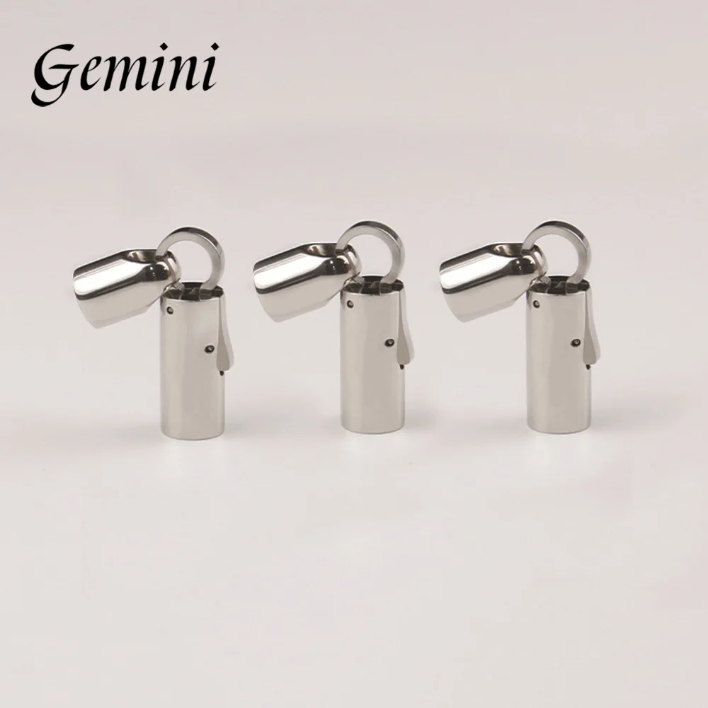 5-10Pcs Stainless Steel Double-headed Bayonet Clasp 6mm for Leather Bracelet DIY Accessories Jewelry Making Supplies Wholesale