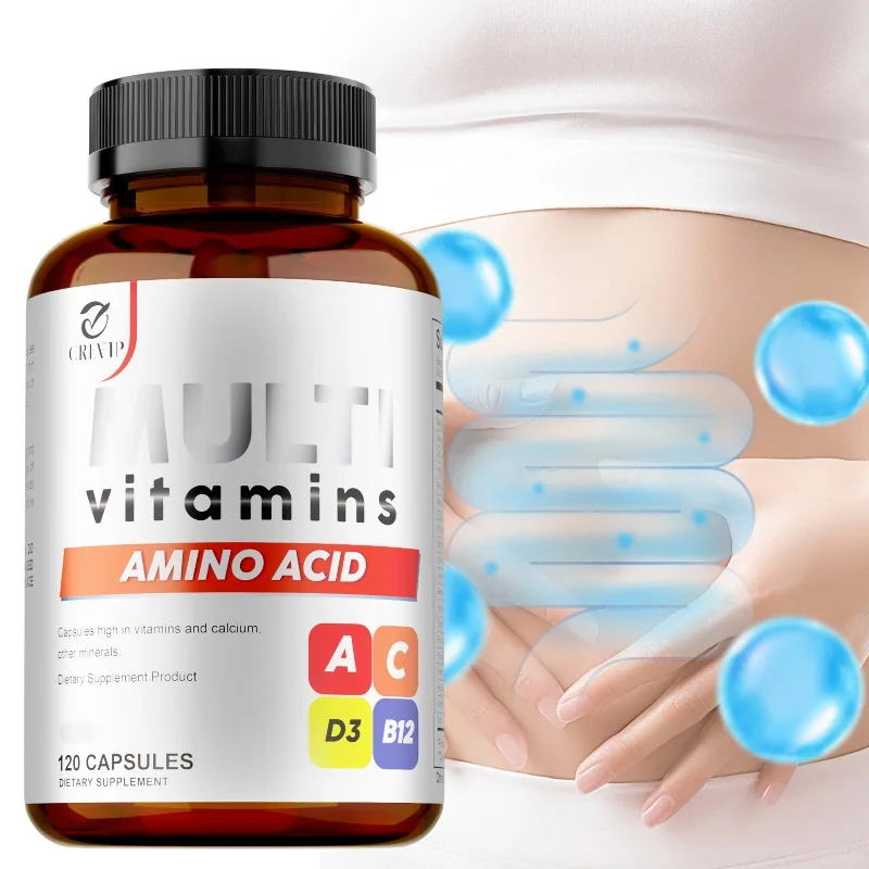 Multivitamin Capsules - Improves Anemia, Support Cell Energy, Antioxidant, Promotes Skin, Heart and Digestive Health, Metabolism