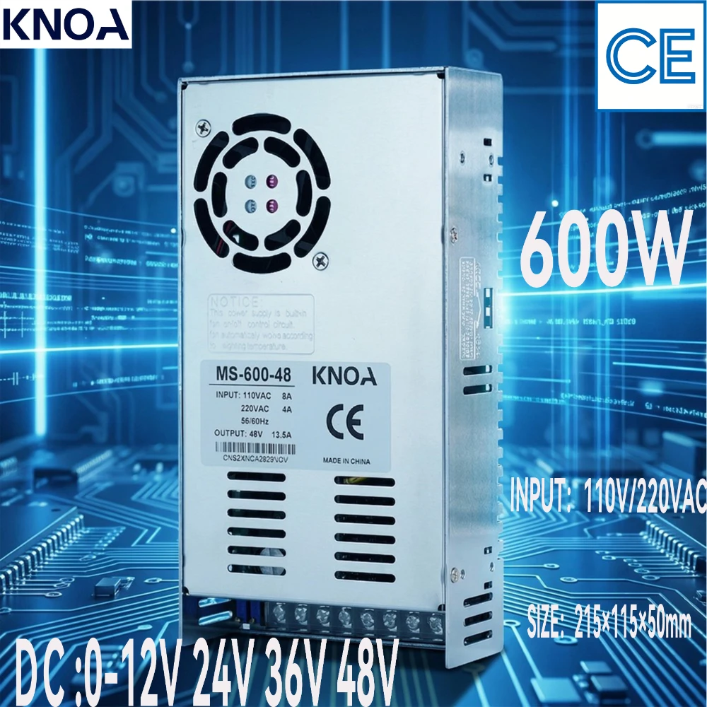 

Импульсный блок питания 600 Вт, адаптер переменного тока 110-220 В в постоянный ток 12 В, 24 В, 36 В, 48 В, драйвер для светодиодных ламп, промышленного контроля, SMPS