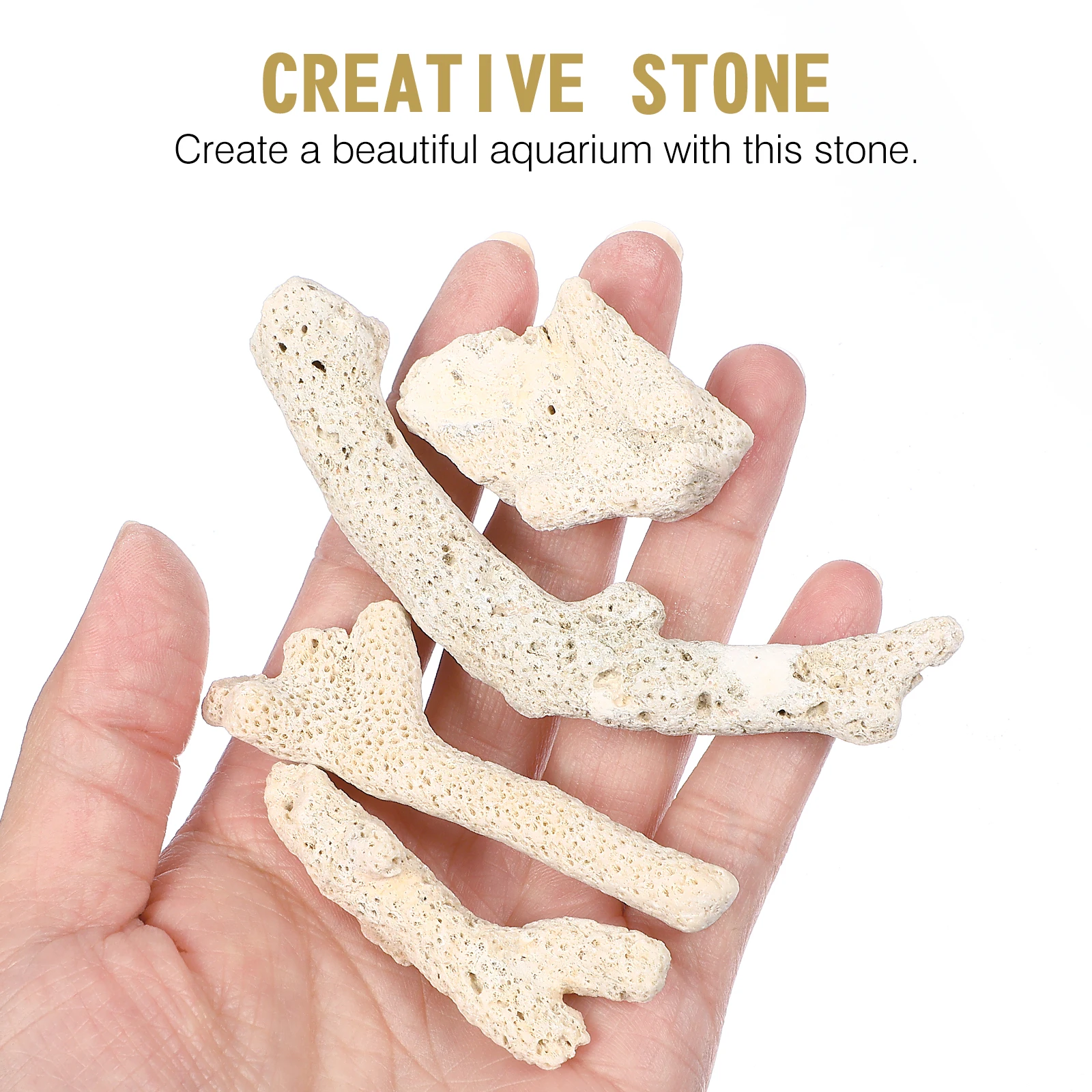 

3-10Cm 500G Coral Reef Substrate Stones Aquarium Decor Fish Tank Landscape Rocks Natural Crushed Rocks Fish Tank Ornament Filter